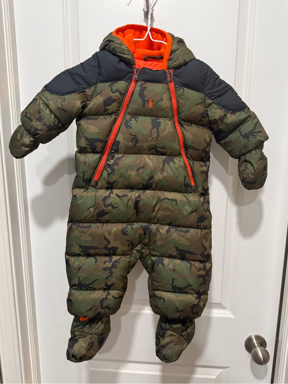 Ralph Lauren Baby Boys Camo Insulated Down Hooded Snowsuit Bunting 6 Months